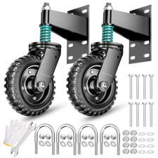 Gate Wheel, 6 Inch Wheel Diameter, Heavy Duty Spring-Loaded Caster for Metal