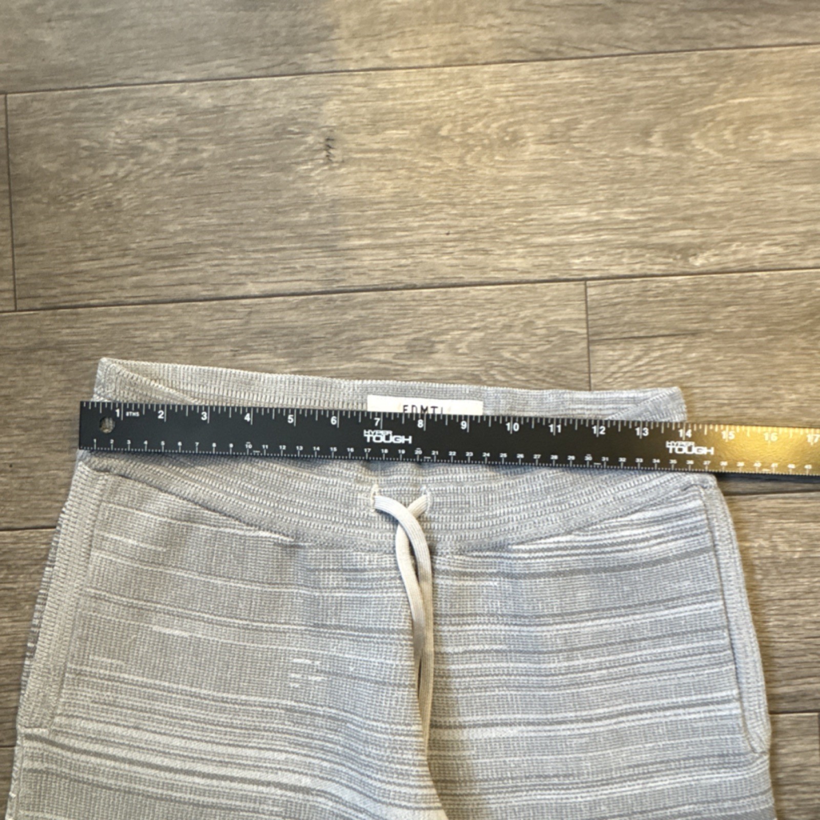 FDMTL Patchwork Knit Sweatpants Gray Polyester Re… - image 15