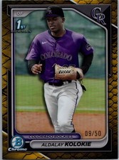 2024 Bowman Chrome - Aldalay Kolokie #BCP-173 Gold Reptilian Refractor 09/50