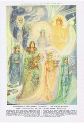 Gods & Goddesses of the Ancient Celtic Mythology, Daphne Allen 1952 UK Mag Page