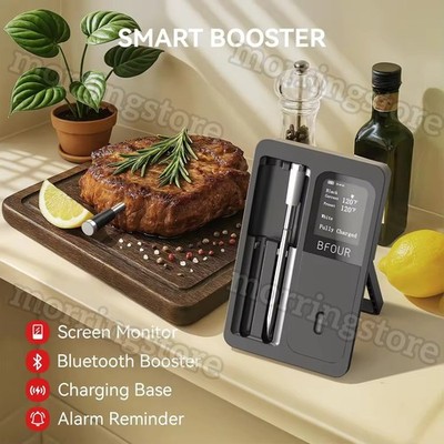 2 Probes Bluetooth Wireless Meat Thermometer BBQ Digital Food Temp Control New