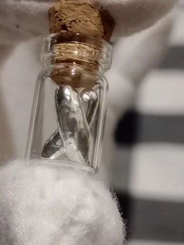 Jar of Silver Pickles 999 Fine Silver Hand Pour Pour 2.2 Grams Solid W/ COA