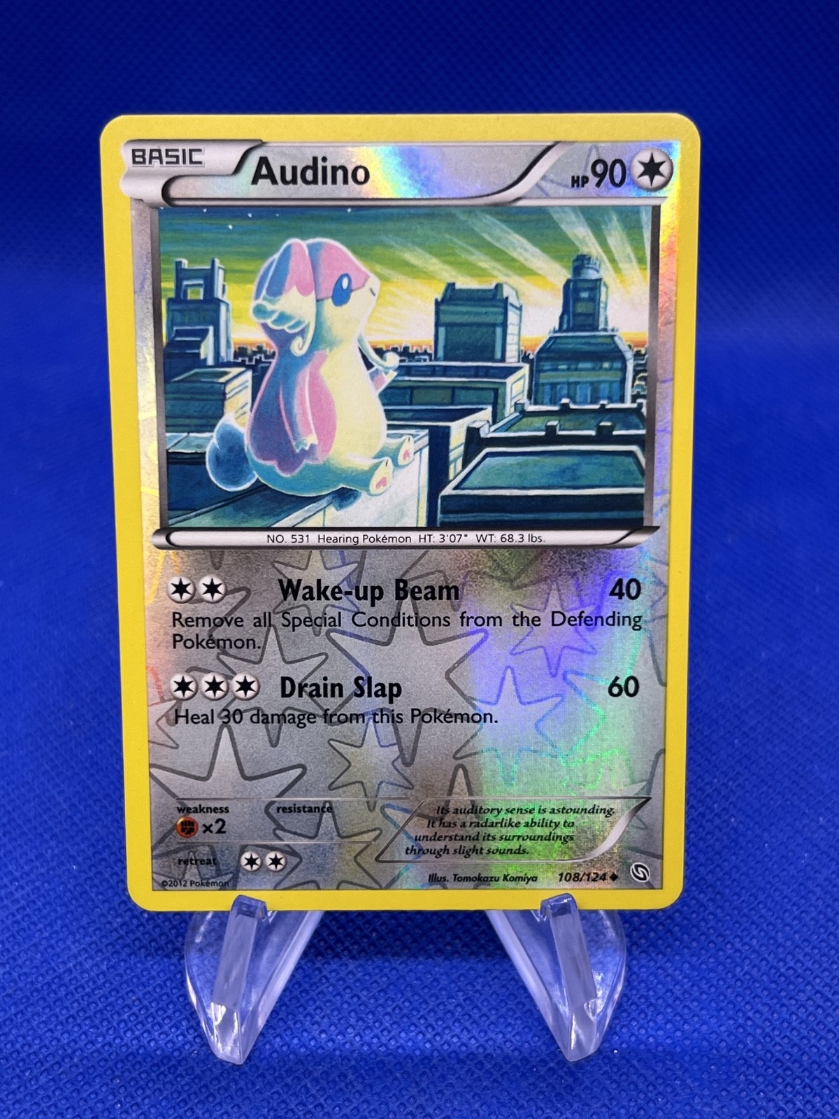 2012 Pokemon Dragons Exalted Audino 108/124 Reverse Uncommon LP