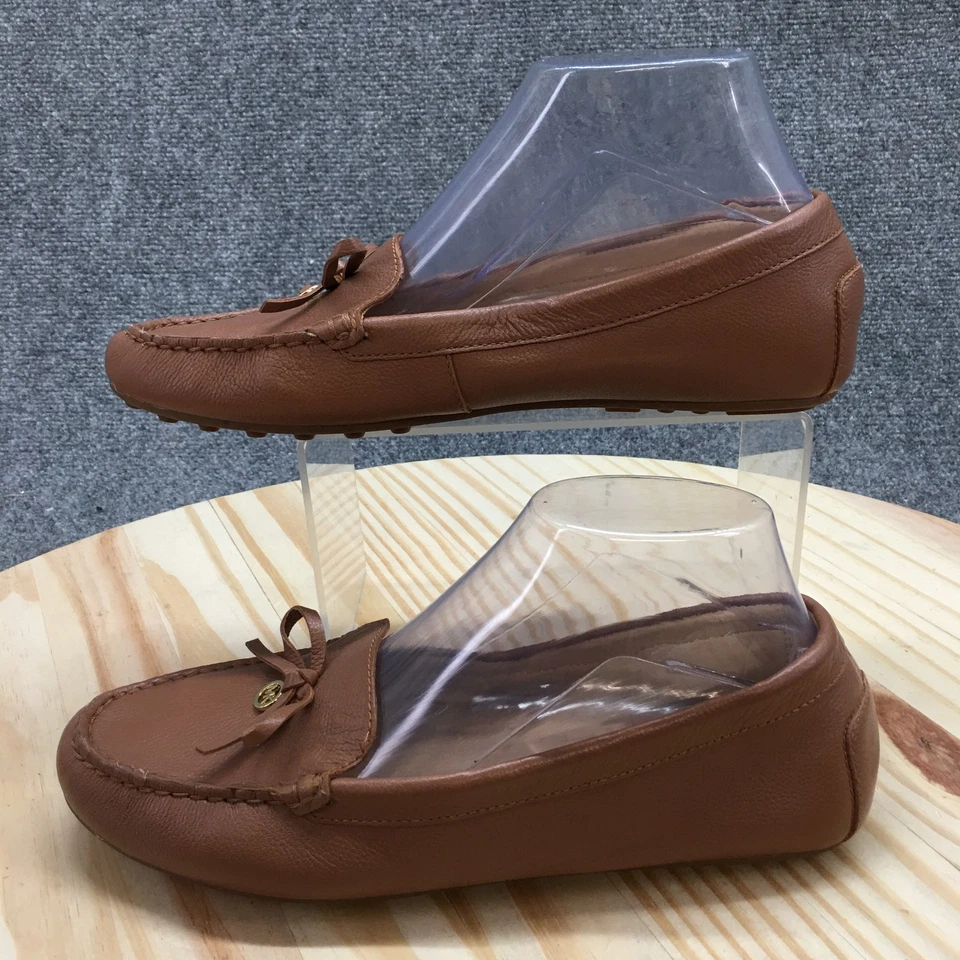 Michael Kors Shoes Womens 9M Loafer Brown Leather Slip On Low Top Moc Toe Casual - Image 2 of 4