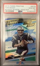 2019 PRESTIGE GOLD TOM BRADY BANNER SEASON #BS-TB PSA 10 #37/50 POP 1