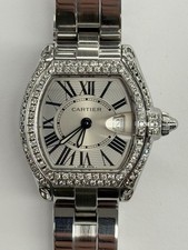 Cartier Roadster Custom Diamond Bezel 30mm Quartz Watch 2675