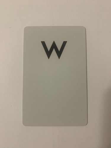 W Resort Hotel Casino Las Vegas Room Key Card.  MGM Resorts. 