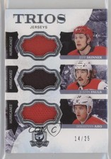 2017-18 The Cup Trios Jerseys 14/25 Jeff Skinner Justin Faulk Sebastian Aho 0o5t
