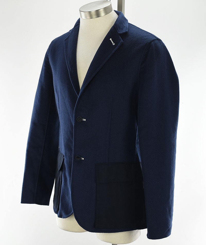 GANT RUGGER Marine Unstructured Wool Contrast Pocket Blazer Jacket 48 US 38 NWT