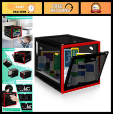 Large Lockable Medication Storage Box with Code - BPA-Free, Clear Design for Hom
