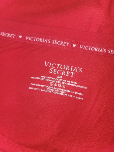 Victoria's Secret Rhinestone Logo Scoop Neck Long Sleeve Sleep Dress Size Small - Picture 6 of 9