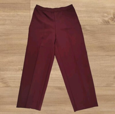 JAHRGANG Bend Over 24'' Kastanienbraune Rote Knöchel Hose Damen Größe 12/28 Kurz 