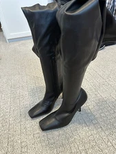 Tony Bianco Holli Over The Knee Black Boots - Size 9