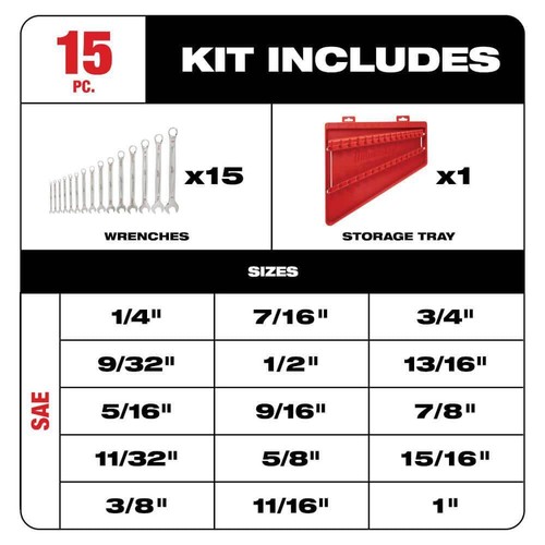 Milwaukee Wrench Set Metric Ratchet/Socket+Angle+Beam+Open-End Handtool (136Pc) - Picture 4 of 11