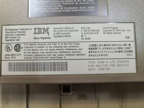 IBM Infowindow II 3488 V13 Twinax Logic and w/122 keyboard MONITOR NOT INCLUDED! - Picture 6 of 10