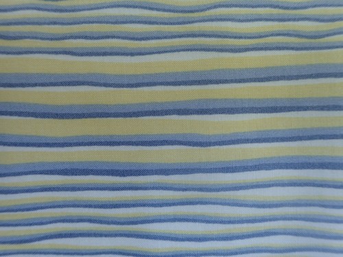 Craft Fabric Duralee Fabrics Wavy Stripe Blue/Yellow 2 yds. - Picture 2 of 4