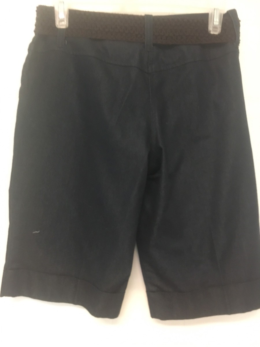 Short Bermuda Habillé Tracy Evans, Taille 9 Juniors, Foncé Avec Ceinture - NEUF SANS ETIQUETTE