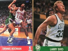 LARRY BIRD & DENNIS RODMAN 1990 NBA HOOPS 8