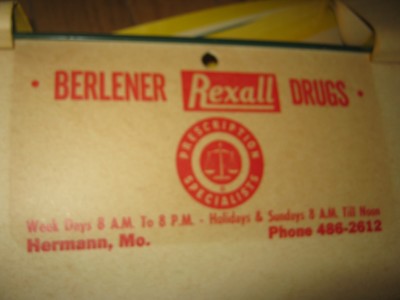 1975 Calendar Original Vintage Berlener REXALL Drugs Hermann MO | eBay