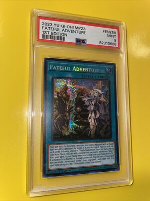 YuGiOh FATEFUL ADVENTURE #MP23-EN268 🔥PSA 9 MINT🔥1st EDITION-2023 SECRET  RARE