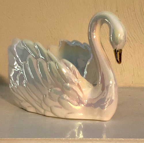 Bath & Body Works Iridescent White SWAN Gentle Foaming Soap Holder