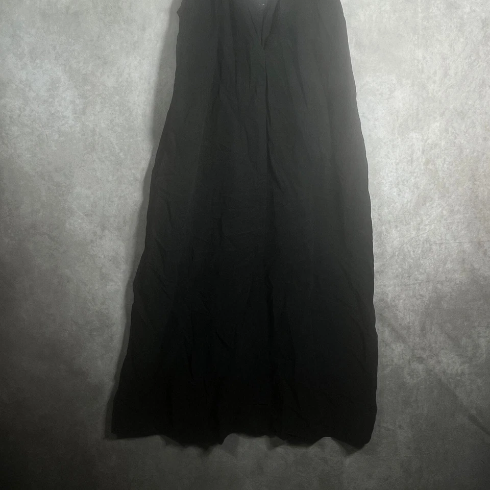 Hatch Maternity Dress Womens Size 1 Black Linen Blend Maxi Sleeveless V-Neck - Image 2 of 4