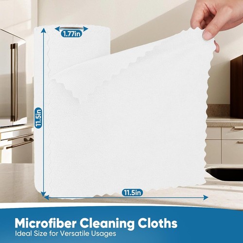 Orighty Microfiber Cleaning Cloth Roll – 75 Reusable Washable Towels 11.5"x11.5" - Picture 2 of 4