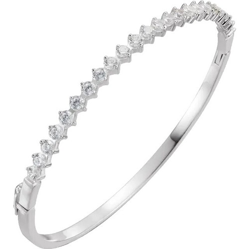 Bracelet Vénus Bijoux En Cuivre Doré Avec Zircon Blanc - Motif Cœur Tricoté - Mixte