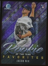 Jacob Nix 2019 Bowman SP Mega Box Mojo Purple Refractor RC /250 Rookie Card