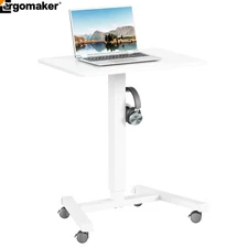 Ergomaker 26" Laptop Notebook Rolling Table Desk Stand Overbed Tiltable Tabletop