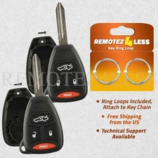 2 For 2005 2006 2007 Jeep Grand Cherokee Remote Shell Case Car Key Fob Cover