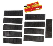 Rubber Cricket Bat Toe Guard Black Colour Pack of 10 With Glue