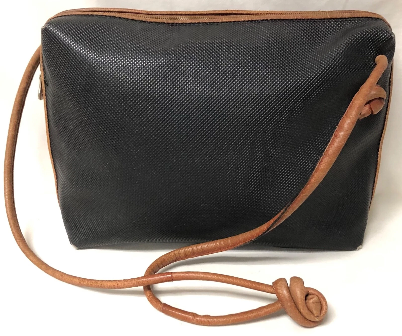 BOTTEGA VENETA VNTG MARCO POLO NERO MARRONE FOTOCAMERA TRACOLLA BORSA MEDIA