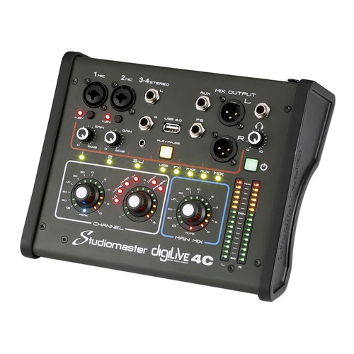 Studiomaster DIGILIVE4C Digitales Mischpult WiFi Effektmixer Studio Karaoke - Bild 2 von 3