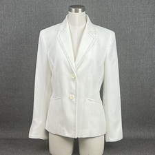 Evan Picone White Blazer Jacket Size 6