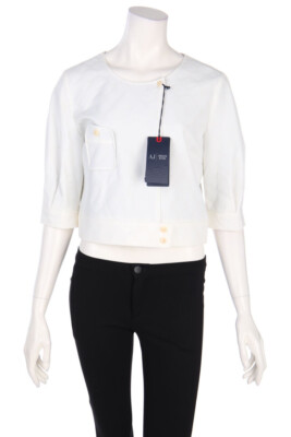 AJ ARMANI JEANS Blazer Jacket Patch Pockets I 38 = D 32 off-white NEW