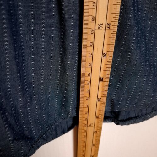 CAMEL ACTIVE Men's Shirt Size XXL (2XL) Regular Fit Blue Cotton Geometric Spread - Picture 8 of 9