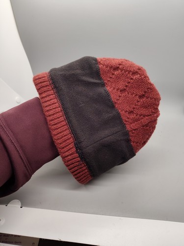 Patagonia Womens Honeycomb Knit Beanie Lined Dark Red - Picture 8 of 9