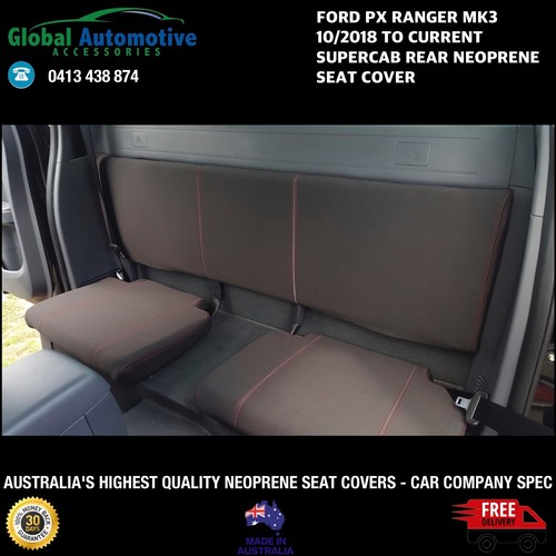 FITS Ford Ranger PX3 (Supercab) REAR NEOPRENE SEAT COVER XL XLS XLT FX4