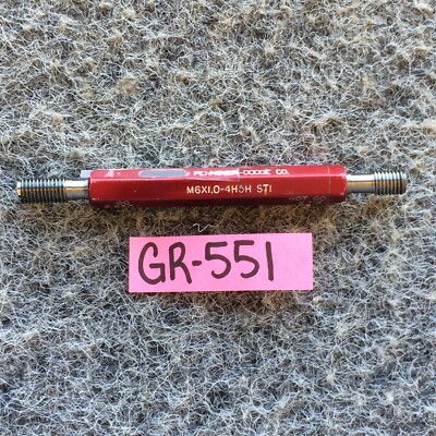 M6 X 1 4H5H METRIC THREAD PLUG GAGE 6 1.0 GO NO GO P.D.'S = 6.650 & 6. ...
