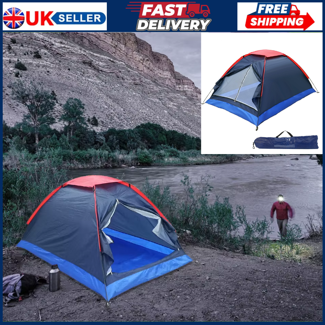 Camping Tent 2 Person Outdoor Portable Travel Tent Waterproof + Carrying Bag
