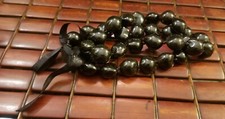 Vintage Hawaiian Kukui Nut Necklace Lei 36" Diameter 