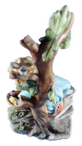 Capodimonte Figure Boy With a Book Resting By Germano Cortese Model No 327 - Picture 7 of 9