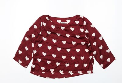 Vera & Lucy Damen Bluse rot Polyestermischung Größe S - hören