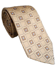 John W Nordstrom Gold Blue Silk Tie 62x3.5