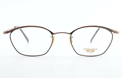 Oliver Peoples L.A. Glasses OP 66 MC Oval Eye Frame Copper Fancy + Prada Case