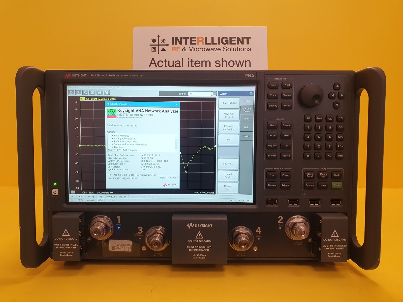 N5227B419020, 67GHz 4Port PNA Network Analyser, Keysight Cal+