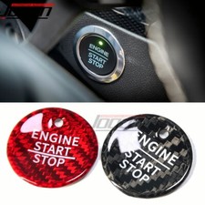 Carbon Engine Start Push Button Trim For Ford Focus Escape Explorer 2020 2021-23