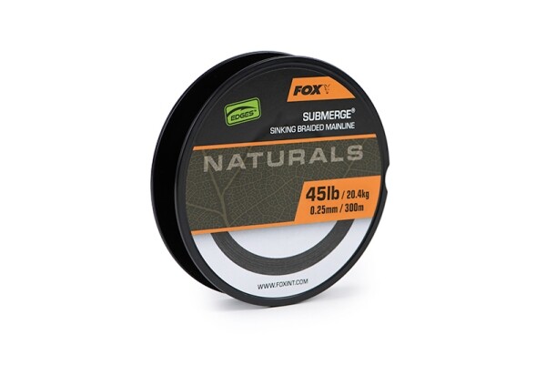 Grün Fox Submerge Naturals Braid 0,25Mm / 20,4Kg 45Lb 300M Geflochtene Karpfenschnur - Bild 2