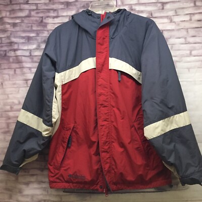 Columbia Winter Hooded Jacket Coat Mens Medium RN 69724 Multi Color